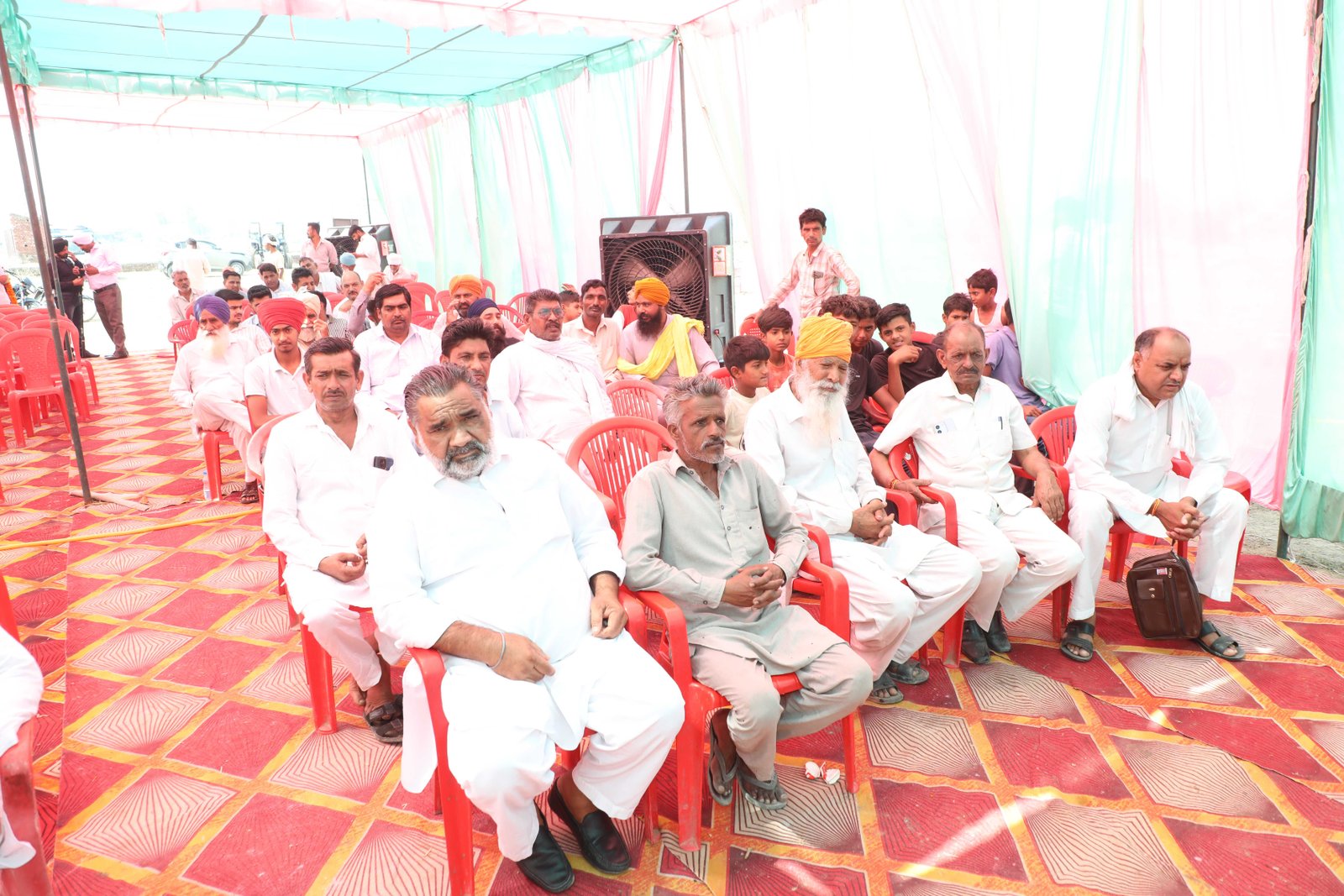 Community gathering at foundation ceremony